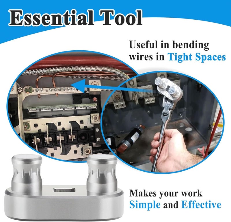 Zeiboat 77455 Cable Bender Tool, Connects to 1/2'' Ratchet, Wire Bender Tool-Maximum Bending Up to 500 MCM - Image 3